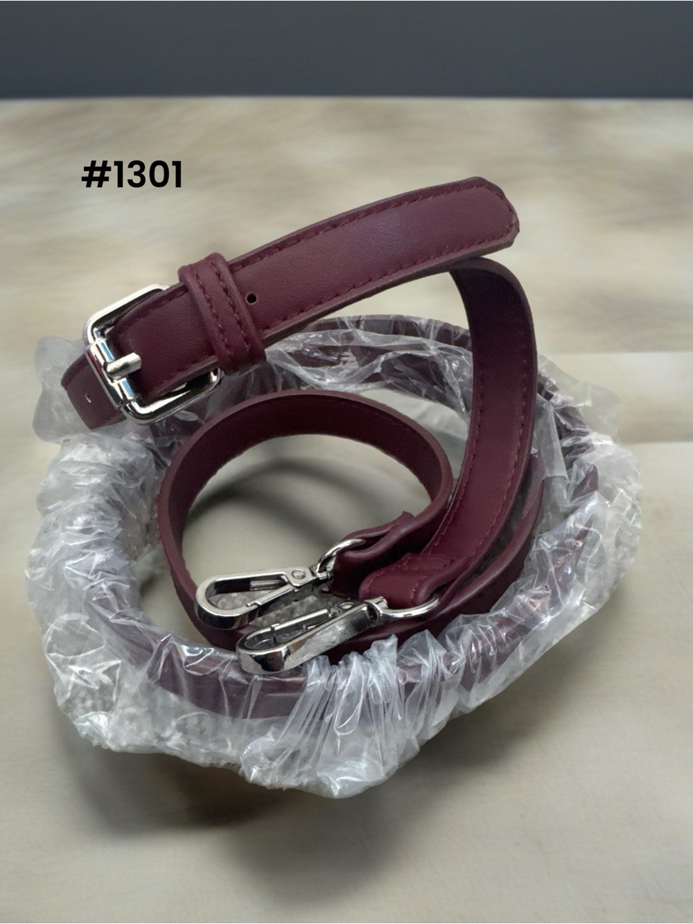 Purse Strap |Adjustable Maroon Leather Bag Strap